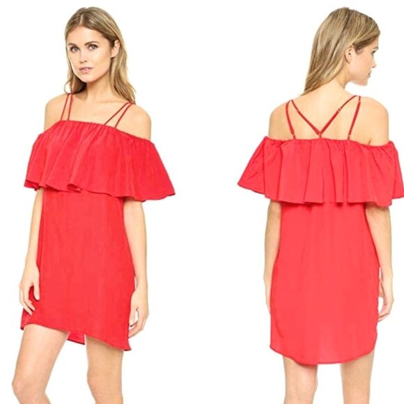Amanda Uprichard Dresses & Skirts - NWT Amanda Uprichard Silk Kiara Off Shoulder Dress Sz M